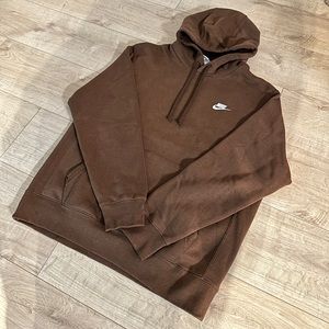 Brown Nike Men's Sportswear Club Fleece Hoodie
